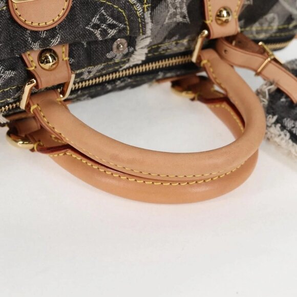 LOUIS VUITTON Monogram Denim Patchwork Speedy 30 Bag Gray M95381 LV Auth ki5785M - Picture 8 of 15